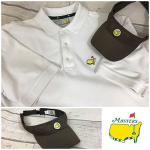 Augusta National MASTERS Polo Shirt & Visor Sz Med